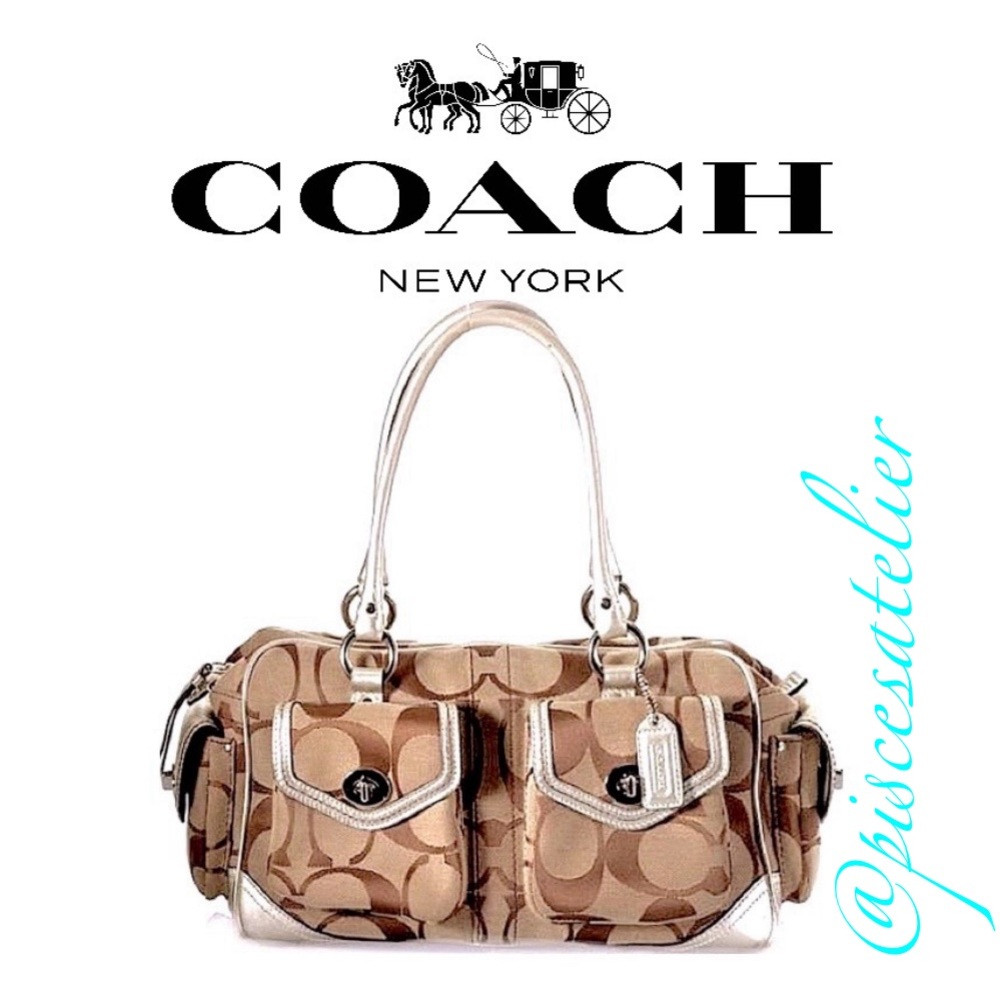 Coach Limited Edition Signature Gallery Multi Pocket Satchel Bag No. M057J-6231.